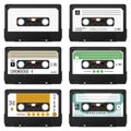 Audio Cassettes Collection - Colored and Realistic Vector Set