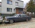 Old vintage veteran classic German luxury performance car Mercedes Benz 300 SEL 6.3 ltre V8 engine