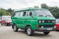 Old vintage veteran van or camper VW Transporter 4WD parked Royalty Free Stock Photo