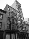 Old vintage view on new york residential place