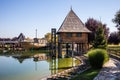 Old vintage water mill by the lake in ethno village Stanisici near the Bijeljina