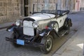 Old vintage white car Royalty Free Stock Photo