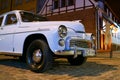 Gdansk, Poland, Oct 4, 2018: Old vintage white FSO Warszawa car released circa 1965 in Warsaw, Poland.