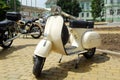 Old vintage white scooter