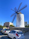 Old vintage wind mill in Ibiza, Spain Royalty Free Stock Photo