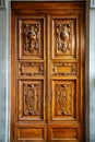 Old vintage wood door in museum Royalty Free Stock Photo