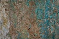 Old and vintage wood peeling blue color paint wood background Royalty Free Stock Photo