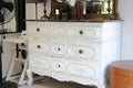 Old vintage wooden chest cabinet drawer Royalty Free Stock Photo