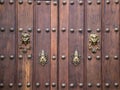 Old vintage wooden door ornate