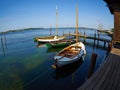 Old vintage wooden sail boats Royalty Free Stock Photo