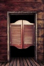 Old vintage wooden saloon doors Royalty Free Stock Photo