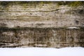 Old vintage wooden wall with snow. Winter and christmas background. Royalty Free Stock Photo