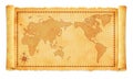 Old vintage world map vector illustration Royalty Free Stock Photo