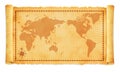 Old vintage world map vector illustration Royalty Free Stock Photo