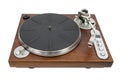 Old vinyl player on white background Royalty Free Stock Photo