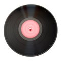 Old vinyl record isolated on white background Royalty Free Stock Photo