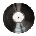 Old vinyl record isolated on white background Royalty Free Stock Photo