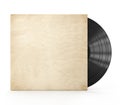 Old vinyl record in a paper case Royalty Free Stock Photo