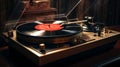 old vinyl record player Royalty Free Stock Photo