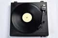 Old vinyl record player on white background Royalty Free Stock Photo