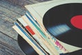 Old vinyl records Royalty Free Stock Photo