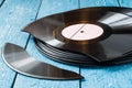 Old vinyl records Royalty Free Stock Photo