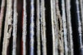 Old vinyl singles sleeves form the background Royalty Free Stock Photo