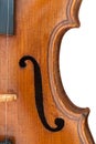 Old violin close-up Royalty Free Stock Photo