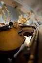 Old violin close-up Royalty Free Stock Photo