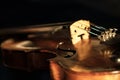 Old violin close up Royalty Free Stock Photo