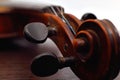 Old violin head Royalty Free Stock Photo