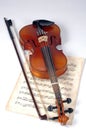 Old Violin With Music Sheet Royalty Free Stock Photo