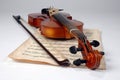 Old Violin and Music Sheet Royalty Free Stock Photo