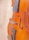 Detail of an old violin