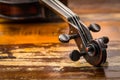 Old violin in vintage style on wood Royalty Free Stock Photo