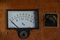 Old volt and ampere gauges control panel  handmade Royalty Free Stock Photo