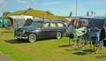 Old Volvo in a camping place Royalty Free Stock Photo