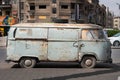 Old, VW Bus, vintage Volkswagen Bully on street in Damascus, Syria
