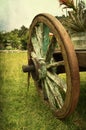 Old wagon wheel wood Royalty Free Stock Photo