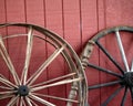 Old wagon wheels Royalty Free Stock Photo