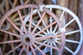 Old wagon wheels Royalty Free Stock Photo