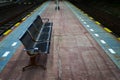 Old waiting chair in the indonesia station