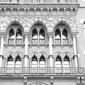 old wall architecture in london england windows and brick exteri Royalty Free Stock Photo