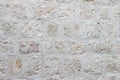 Old wall of beige blocks of Jerusalem stone texture Royalty Free Stock Photo