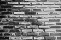 Old wall brick black and white  texture background vintage  style Royalty Free Stock Photo