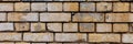 Old wall of bricks or Stones and fugues. Panorama Royalty Free Stock Photo