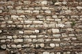 Old wall built of brick and stone, historic background Royalty Free Stock Photo