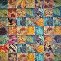 Old wall ceramic tiles patterns handcraft from thailand parks public