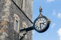 Old wall clock downtown in Canterbury city, England Royalty Free Stock Photo