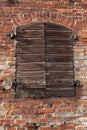 Old wall with closed door Royalty Free Stock Photo